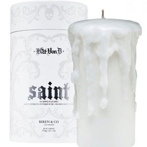 KAT VON D SAINT SCENTED PILLAR CANDLE GOTH SPOOKY RARE LIMITED EDITION